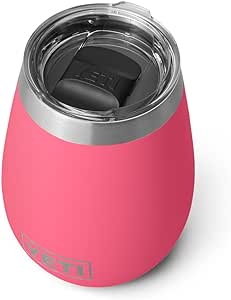 YETI Rambler 10 oz Wine Tumbler, Vacuum Insulated, Stainless Steel with MagSlider Lid, Tropical Pink