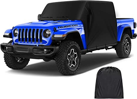 SUPAREE Gladiator 4 Door Cab Cover for Jeep Gladiator 2020-2022, Gladiator Car Cover Waterproof 4 Door with 6 Gust Hooks and Storage Bag Protect from UV Sunshine Snow Rain Hail