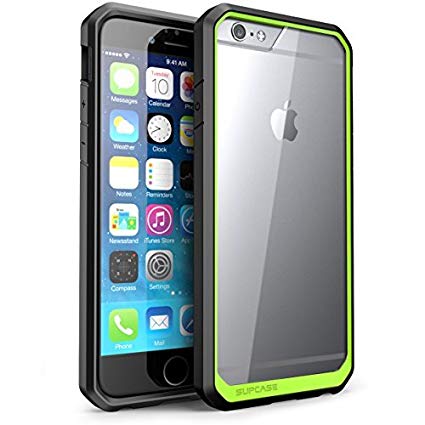 iPhone 6 Case, SUPCASE Apple iPhone 6 Case 4.7 inch [Unicorn Beetle Series] Premium Hybrid Protective Bumper Case Cover for iPhone 6 (Clear/Green/Black)