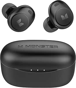 Monster Wireless Earbuds, True Wireless Earbuds, Bluetooth 5.3 in-Ear Headphones with Charging Box, Touch Headphone Subwoofer with Stereo Headphones, with Dual Noise Cancelling Microphones