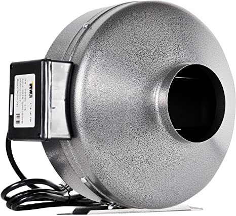 iPower 4 Inch 190 CFM Duct Inline Fan Vent Blower for Exhaust and Intake, Grounded Power Cord