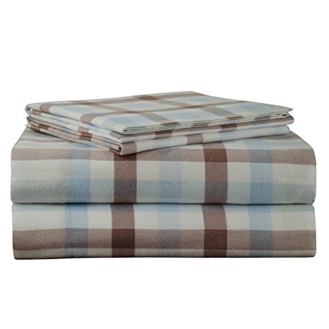 Pointehaven 170 GSM Flannel Sheet Set, Twin, Printed, Monet