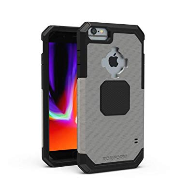 Rokform Rugged [iPhone 8/7/6/6s PLUS] Military Grade Magnetic Protective Case with Twist Lock - Gun Metal