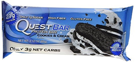Quest Nutrition Protein Bar, Cookies and Cream, 12 Count