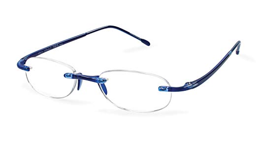 Gels - Lightweight Rimless Fashion Readers - The Original Reading Glasses for Men and Women - Cobalt Blue ( 1.50 Magnification Power)