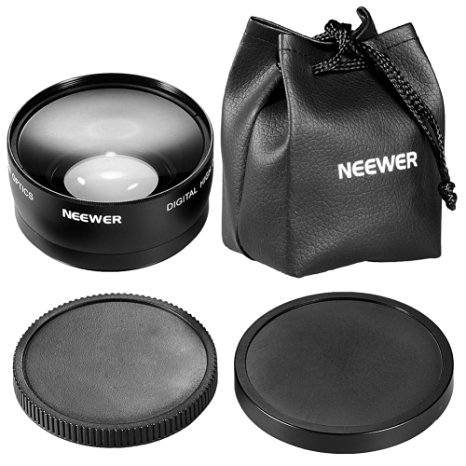 Neewer 58mm 0.45x Wide Angle Lens Macro with Lens Bag for Select Canon Camera Models