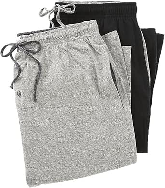 Hanes Men's Hanes Men's Solid Knit Jersey Pajama Pant (Pack Of Two Pairs)