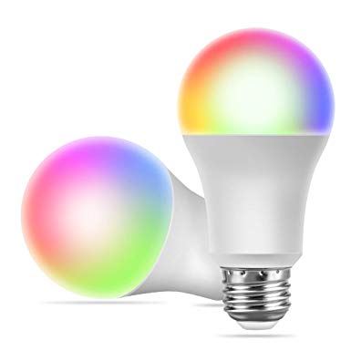 SEALIGHT Smart Bulb, Smart Light Bulb, Multicolor Smart WiFi LED Bulbs, E26 A19 60W Equivalent, Dimmable, RGB Color Changing, No Hub Required, Compatible with Alexa and Google Assistant, Pack of 2