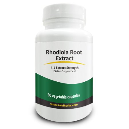 Real Herbs Rhodiola Root Extract 700mg - Rhodiola Rosea Root 41 Extract Equivalent to 2800mg of Rhodiola Rosea Supplement - 50 Vegetarian Capsules