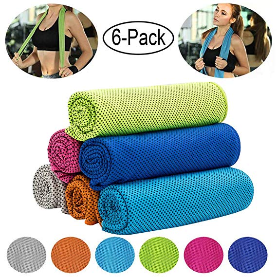 CHARS Cooling Towel (40"×12"), Microfiber Towel, Fast Drying Towel, Chill Ice Sports Towel and Workout Towel for Sports, Workout, Fitness, Gym, Yoga, Running, Travel, Camping and More