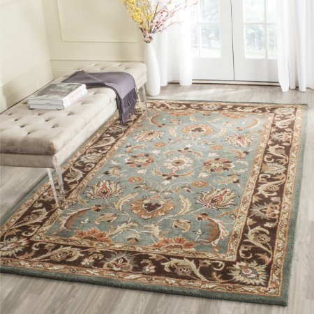 Safavieh Heritage Collection HG812B Handmade Blue and Brown Wool Area Rug, 8 feet 3 inches by 11 feet (8'3" x 11')