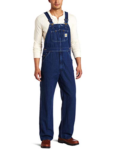 Carhartt Men's Washed-Denim Bib Overalls