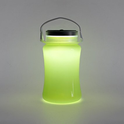 iSolem Solar Camping Lantern Lights Lamp (Collapsible,Waterproof,Floating) for Outdoor Family Camping / Boating / Hiking / Cycling / Fishing (Green)