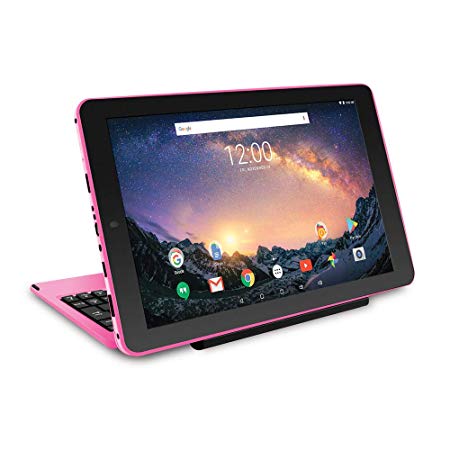 2018 RCA Galileo Pro 2-in-1 11.5" Touchscreen High Performance Tablet PC, Intel Quad-Core Processor 32GB SSD 1GB RAM WIFI Bluetooth Webcam Detachable Keyboard Android 6.0 Pink