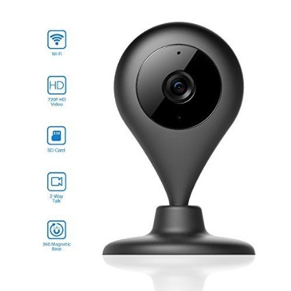 Mini Security Camera , MiSafes 1280x720p HD Wireless Surveillance Cameras with Microphone Speaker WiFi 3G 4G Baby Video Nanny Cam 2 Way Talk Remote Home Monitoring Systems iOS & Android App (black)