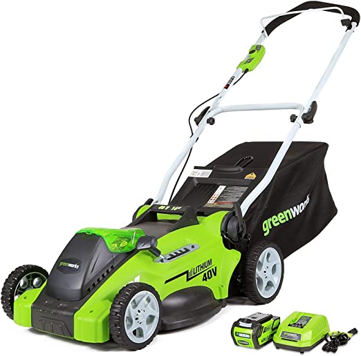 Greenworks G-MAX 40V 16'' Cordless Lawn Mower with 4Ah Battery - 25322 Model (Premium VERSION/16-Inch, Premium Version/ 4Ah Battery and Charger)