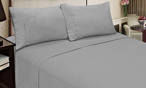 Home Dynamix JMFS-453 4 Piece Jill Morgan Fashion Sheet Set, Queen, Solid, Silver