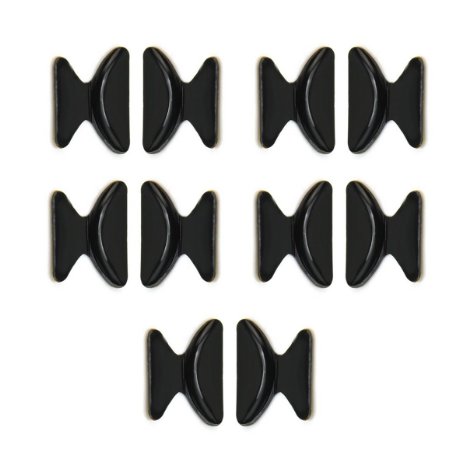 Nuolux Nose Pads 5 Pairs 18MM Non-slip Silicone Nose Cushions for Eyeglasses Black