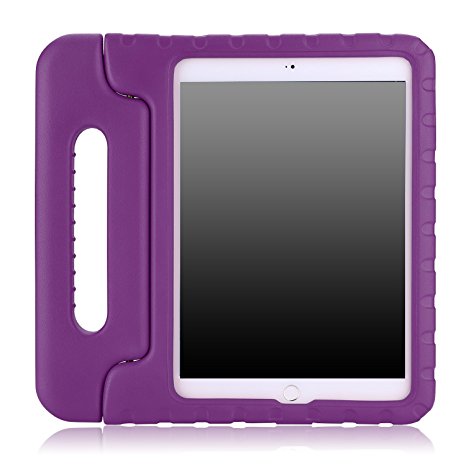 MoKo iPad Air 2 Case - Kids Shock Proof Convertible Handle Light Weight Super Protective Stand Cover Case for Apple iPad Air 2 9.7" 2014 Released Tablet (Not fit iPad Air 2013 Released), PURPLE