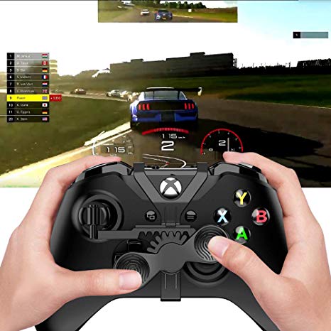 Xbox One Mini Steering Wheel, Xbox One Controller Add-on Replacement Accessories for All Xbox Racing Game (Black)