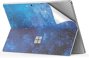 MoKo Tablet Back Skin Stick Decal for Microsoft Surface Pro 7 Plus (2021)/ Pro 7/ Pro 6/ Pro 5/Pro 4/Pro LTE, PU Leather Protective Decal Body Skin Cover for Microsoft Surface Pro 7 , Blue Starry Sky