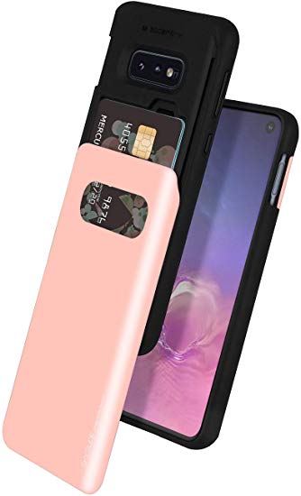 Goospery Galaxy S10e Case [Sliding Card Holder] Protective Dual Layer Bumper [TPU PC] Cover with Card Slot Wallet for Samsung Galaxy S10e (Rose Gold) S10L-SKY-RGLD