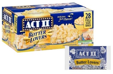 ACT II Butter Lovers Microwave Popcorn - 28/3 oz