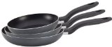 T-fal A857S3 Specialty Nonstick Omelette Pan 8-Inch 95-Inch and 11-Inch Dishwasher Safe PFOA Free Fry Pan  Saute Pan Cookware Set 3-Piece Gray