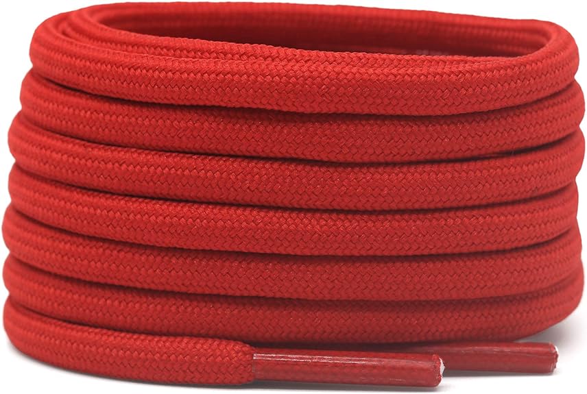 DELELE 2 Pair Non-slip Outdoor Mountaineering Hiking Walking Shoelaces Round String Rope Boot Laces Strong Durable Bootlaces