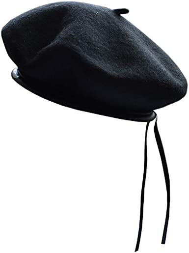JOYHY Women's Adjustable Solid Color Wool Artist French Beret Hat