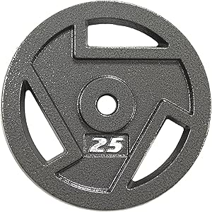 Signature Fitness Cast Iron Plate Weight Plate for Strength Training and Weightlifting, Olympic or Standard, Multiple Sizes