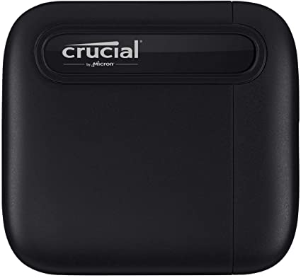 Crucial X6 500GB Portable SSD – Up to 540MB/s – USB 3.2 – External Solid State Drive, USB-C - CT500X6SSD9