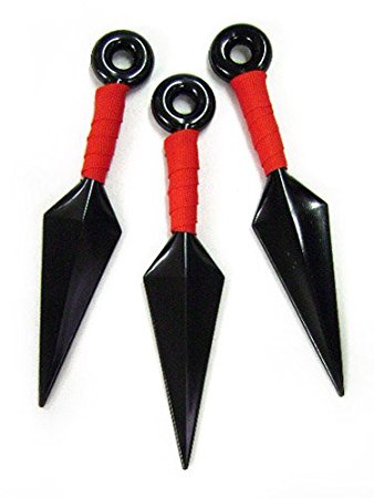BIGOCT Generic Ninja Costume Accessory - 3 Plastic Kunai Toys Costume
