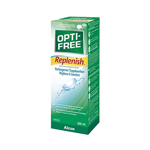 Opti-Free Replenish Multi-Purpose Disinfecting Solution with Lens Case, 10-Ounces