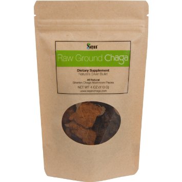 Sayan Siberian Raw Chaga Mushroom Pieces Chunks - Super Antioxidant Tea, Supports Immune System (4 Ounces)