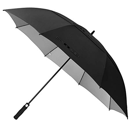 Prospo 62/68 inch UV Protection Large Oversized Golf Stick Umbrella Auto Open Double Canopy Vented Windproof Waterproof Stick Umbrellas
