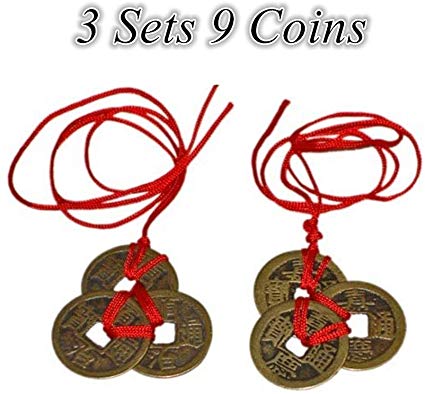 Reorient Chinese Feng Shui Coins for Wealth and Success (3Set 9Coins)