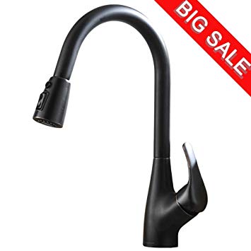 VCCUCINE Single Handle Pull Out Sprayer Oil Rubbed Bronze Kitchen Faucet, Stainless Steel Kitchen Sink Faucet with Pull down Sprayer