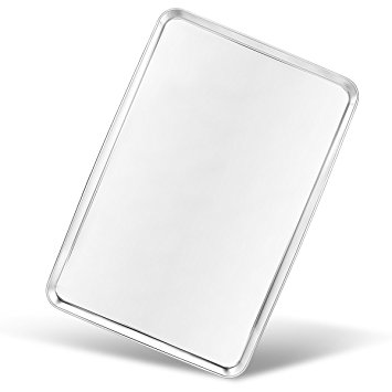 Baking Pan Bastwe Cookie Sheet Stainless Steel Baking Sheet, Rectangle Size 24×16×1 inch, Healthy & Non Toxic, Superior Mirror Finish & Easy Clean, Rust Free & Less Stick, Dishwasher Safe