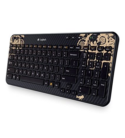 Logitech K360 Wireless Keyboard - Victorian Wallpaper