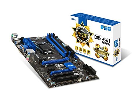 MSI Intel B85 LGA 1150 DDR3 USB 3.1 ATX Motherboard (B85-G41 PC Mate)