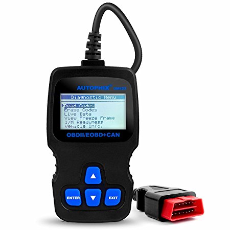 Autophix Scan Tool OM123 OBD2 EOBD CAN Engine Code Reader Can Direct Scan and Read Out For All OBDII Vehicles (Grey Blue)