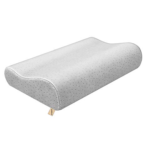 Contour Pillow Neck Pillow Bed Pillows for Sleeping Chiropractor Orthopedic Memory Foam Pillow Cervical Pillow for Shoulder Neck Pain Relief Back Support for Side Sleeper Pillow Bamboo Pillow