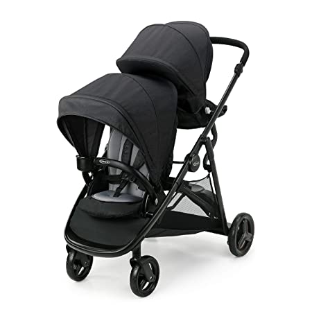 Graco Ready2Grow LX 2.0 Double Stroller Features Bench Seat and Standing Platform Options, Gotham