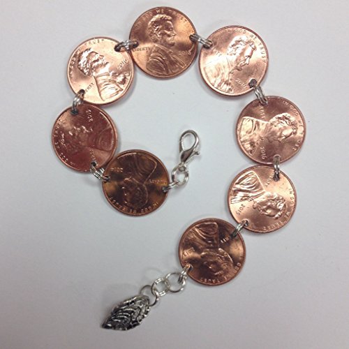 Lucky Penny Linked Bracelet, USA coins, Coin Jewelry