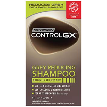 Just For Men Control GX Grey Reducing Shampoo, Gradually Colors Hair, 4 Ounce