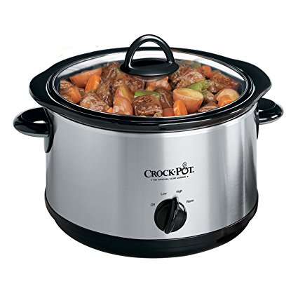 Crock-pot 5 Qt Manual Slow Cooker, Stainless Steel by Classic