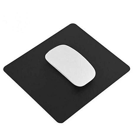 DIGIFLEX Aluminium Mouse Mat – Non-Slip Metal Mouse Pad - Strong Durable Waterproof – Stylish Modern Design -Protective for Office Home Gaming – 22 x 18cm - Black