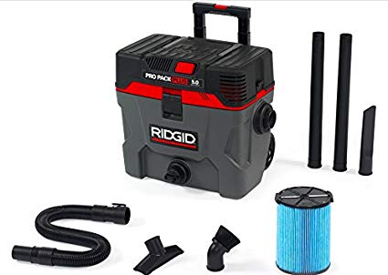 Ridgid 50328 Pro Pack Wet/Dry Vacuum, 10 gallon, Red