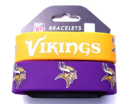 Minnesota Vikings Rubber Wrist Band (Set of 2) NFL